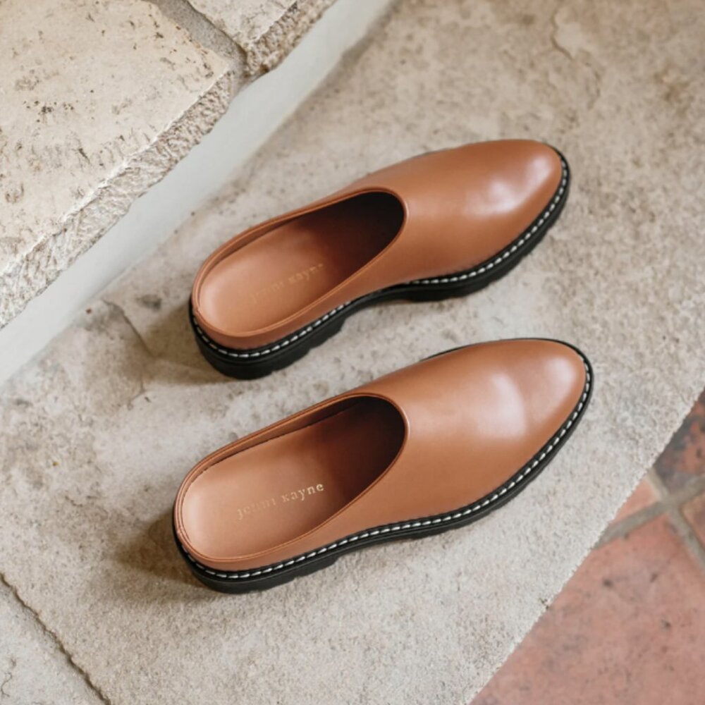 Jenni Kayne Brown Leather Mules